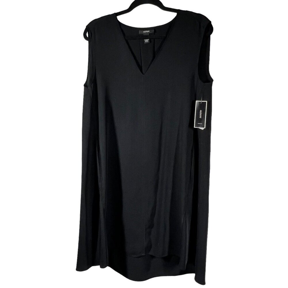ALFANI Womens Blue Orchid Sleeveless Crew Neck Knee Length Shift Dress Size: 4‎